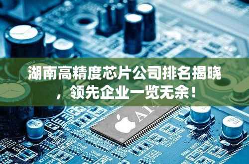 湖南高精度芯片公司排名揭晓,领先企业一览无余!