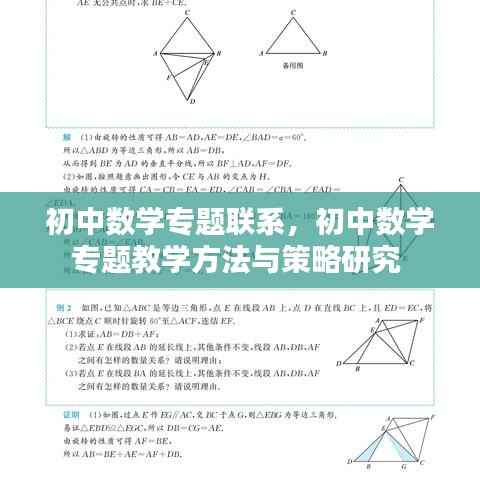 初中数学专题联系，初中数学专题教学方法与策略研究 