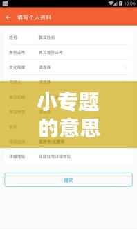 小专题的意思,专题是什么?