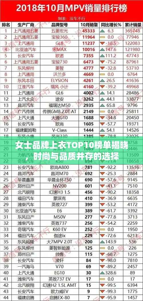 女士品牌上衣TOP10榜单揭晓,时尚与品质并存的选择
